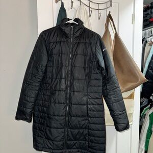 Columbia Men's Long Black Puffer Coat